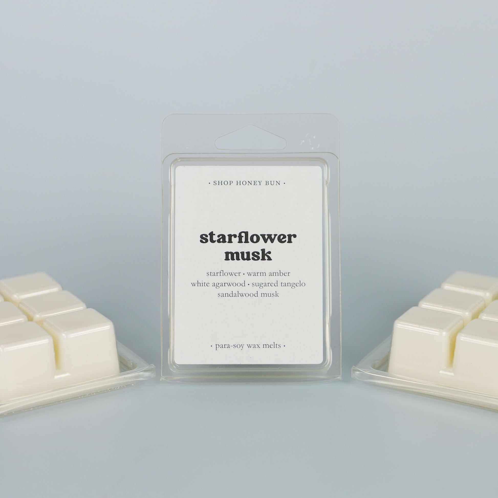 A pack of starflower musk scented wax melts