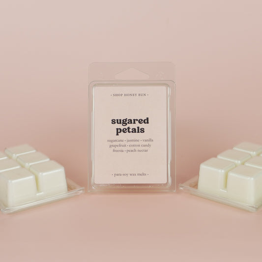 A pack of sugared petals scented wax melts
