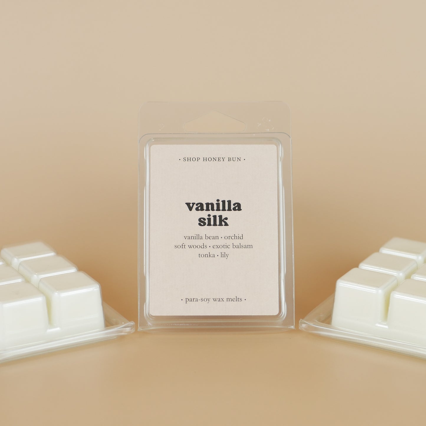 A pack of vanilla silk scented wax melts
